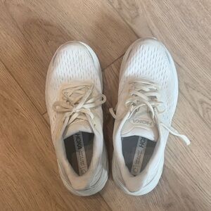 Hoka Cream Athletic Sneakers